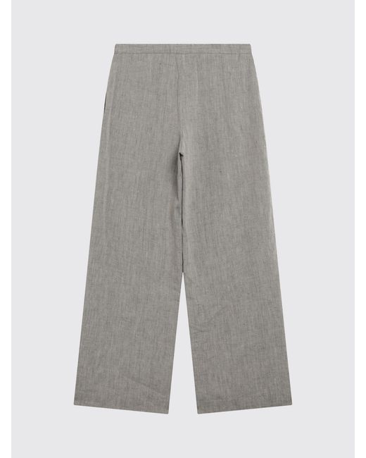 Loulou de Saison Gray Linen And Cotton Trousers