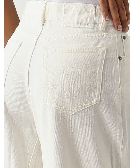 Pinko White Denim Flared Jeans