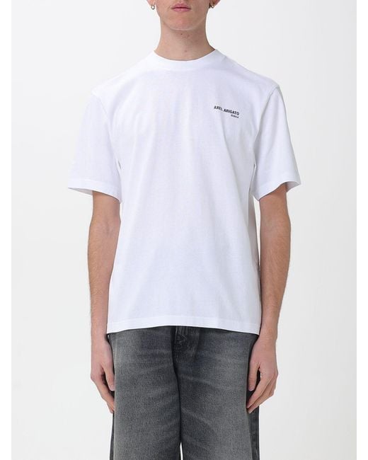 Axel Arigato White Cotton Logo T-Shirt for men