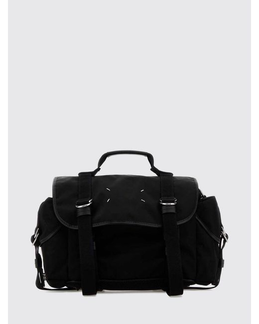 Maison Margiela Black Nylon And Mesh Messenger Bag for men