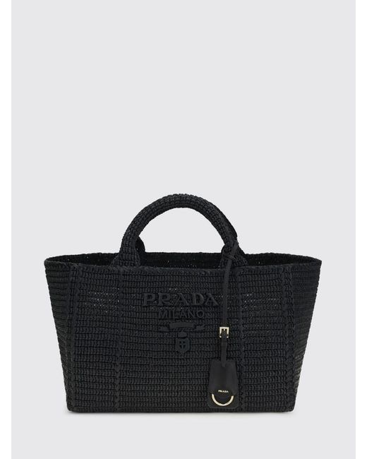 Prada Black Raffia Bag