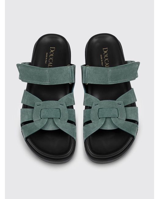 Doucal's Green Suede Sandals