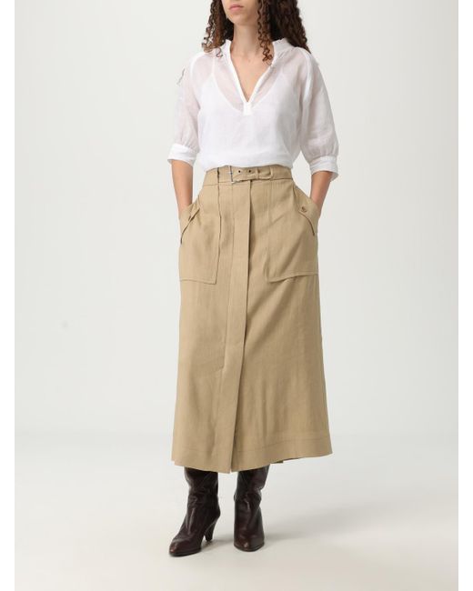 Alberta Ferretti Natural Skirt