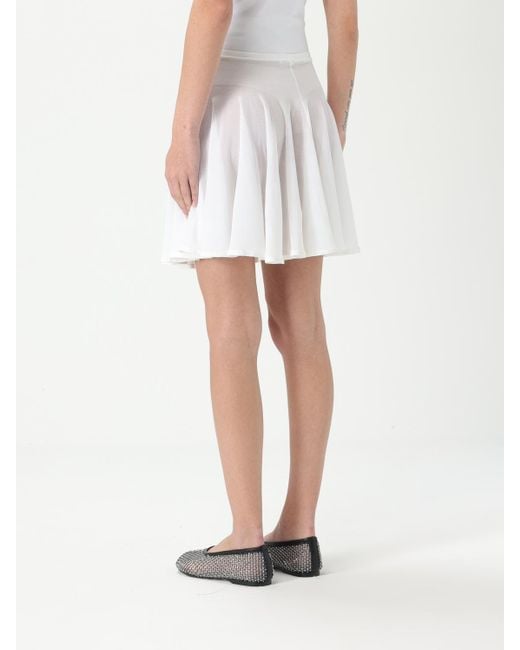 Alaïa White Aline Mini Skirt