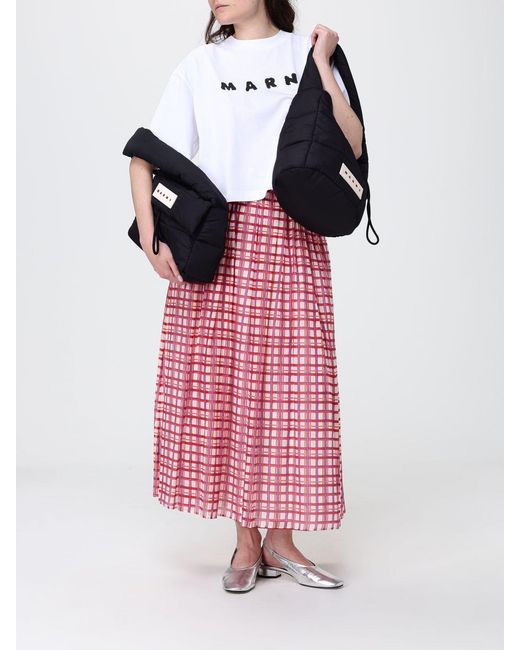 Marni Black Quilted Nylon Bucket Bag