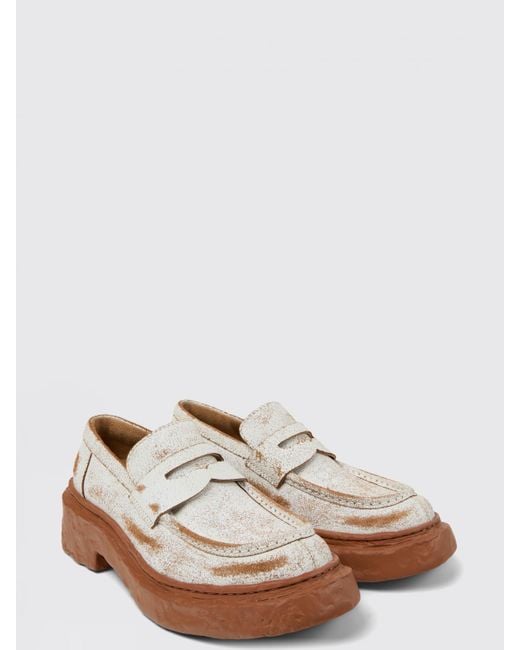 CAMPERLAB White Vamonos Cracked Leather Loafer for men