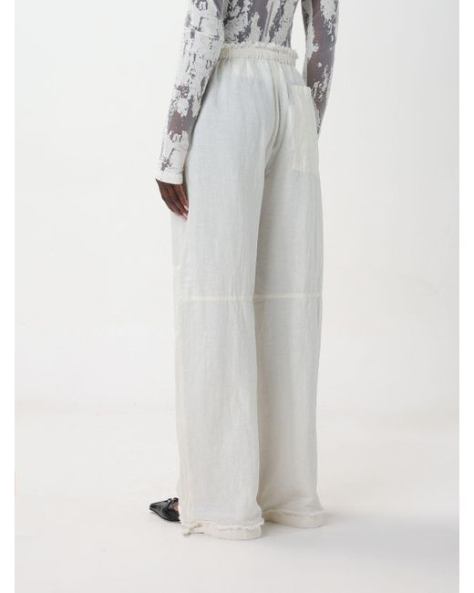 Acne White Trousers