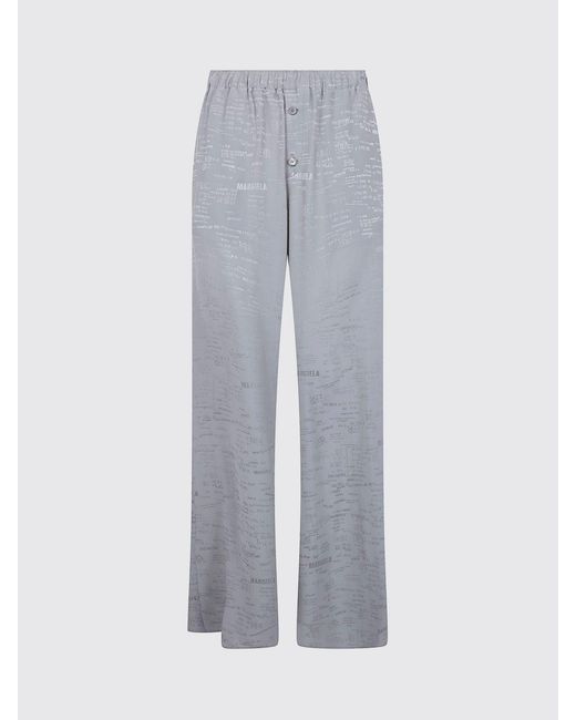 MM6 by Maison Margiela Gray Viscose Blend Wide-Leg Trousers