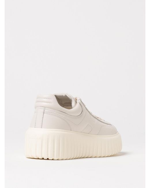 Hogan Natural H-Stripe Leather Sneakers