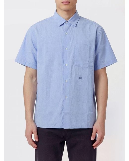 Nanamica Blue Cotton Blend Shirt for men