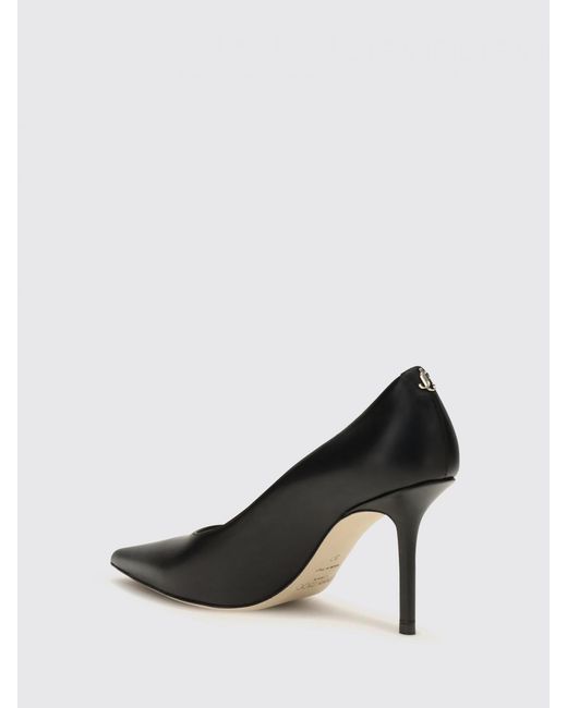 Jimmy Choo Black Love Smooth Calfskin Pumps With Stiletto Heel