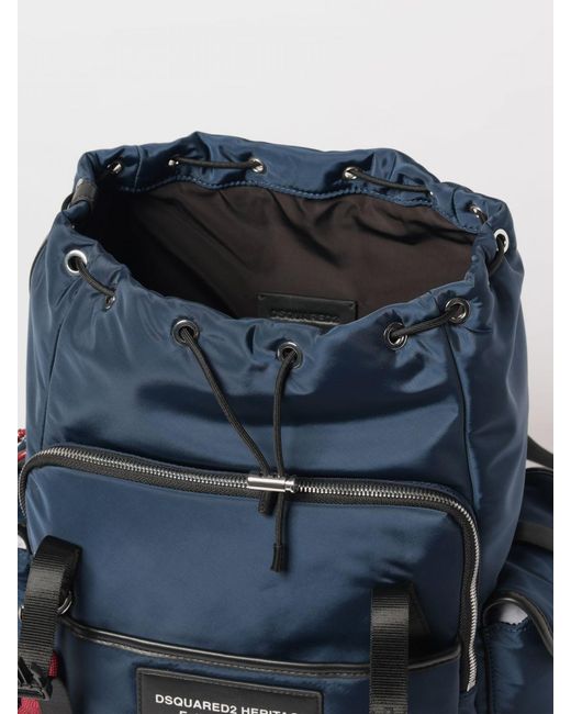 DSquared² Blue Heritage Nylon Backpack for men