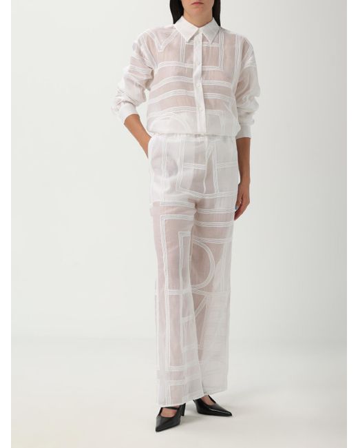 Camisa Mujer Totême  de color White