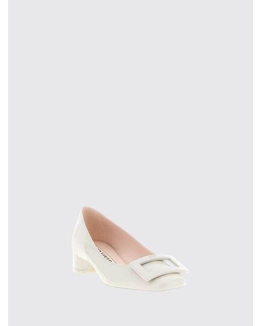 Roger Vivier Natural U Look Patent Leather Ballerinas