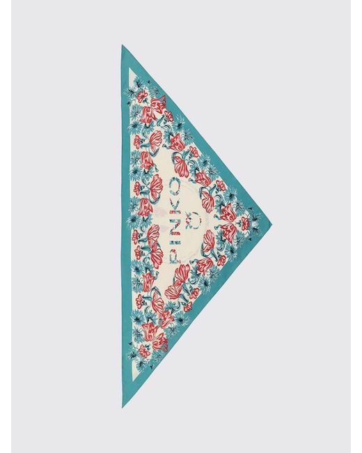 Pinko Blue Swing Floral Print Twill Scarf