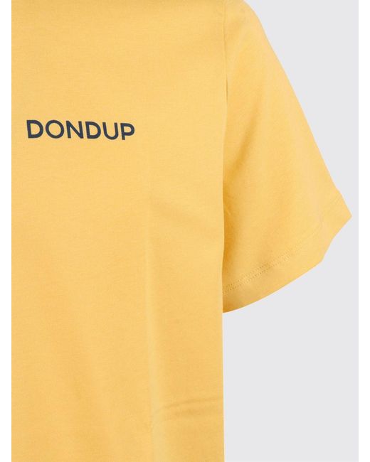 Dondup Yellow Cotton Crew-Neck T-Shirt for men