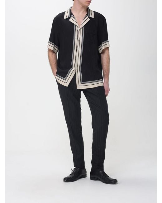 Dolce & Gabbana Black Dolce &Amp Gabbana Silk Blend Tailored Trousers for men