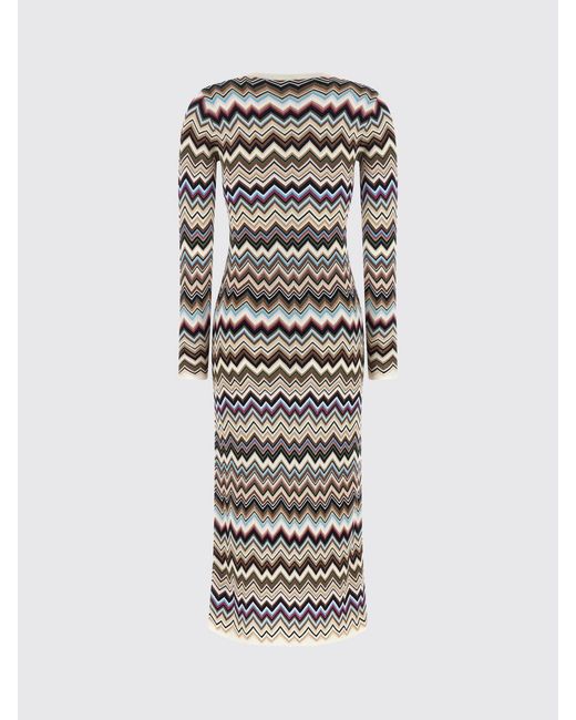 Missoni White Zigzag Pattern Knit Jersey Mini Dress