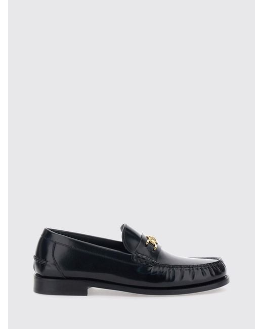 Versace White Medusa '95 Brushed Leather Penny Loafers With Metallic Logo for men