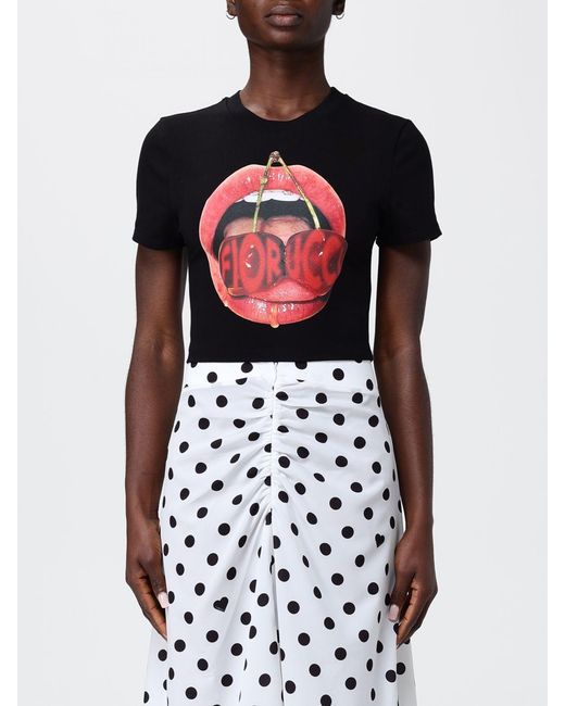 Fiorucci Red Cotton T-Shirts With Pop Print