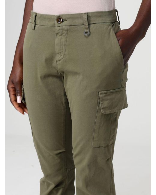 Mason's Green Cotton Blend Cargo Trousers
