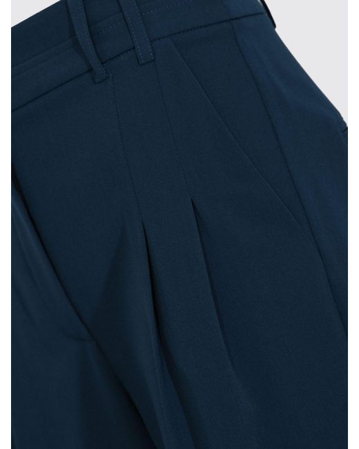 Patrizia Pepe Blue Viscose Blend Wide Leg Pants