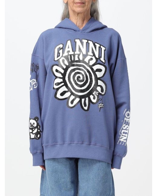Ganni Blue Sweatshirt