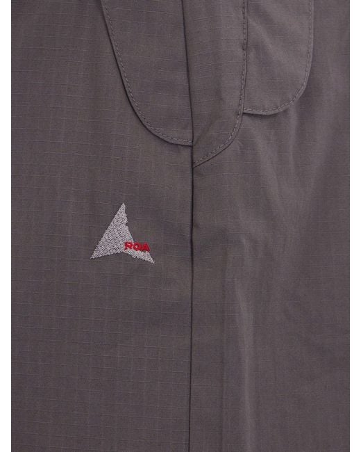 Roa Gray Cotton Chino Shorts for men