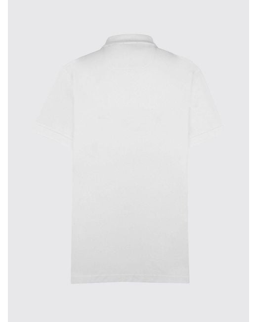 Boss White Cotton Polo Shirt for men