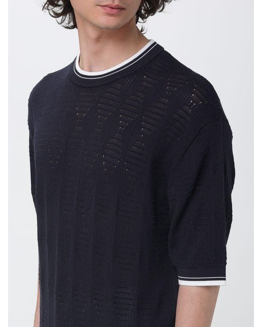 T-Shirt Basic di Laneus in Blue da Uomo