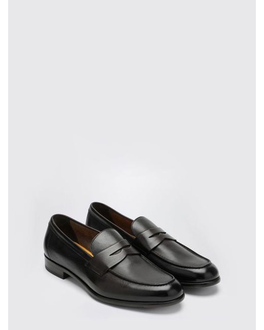 Doucal's White Leather Loafer for men