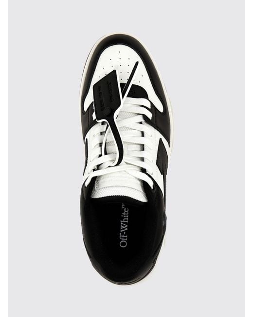 Off-White c/o Virgil Abloh White Out Of Office Bicolor Smooth Leather Low-Top Sneakers With Tag for men