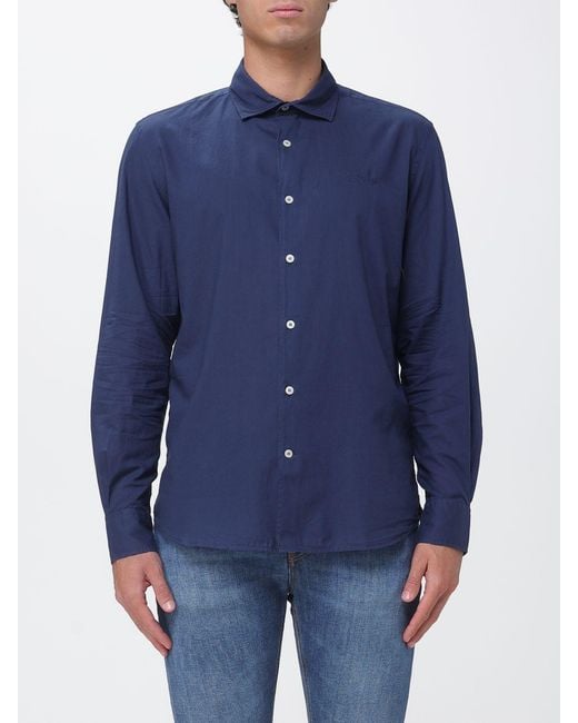 Mc2 Saint Barth Blue Linen Shirt for men