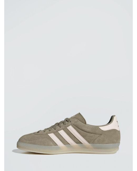 Adidas Originals Gray Gazelle Indoor Suede Sneakers for men