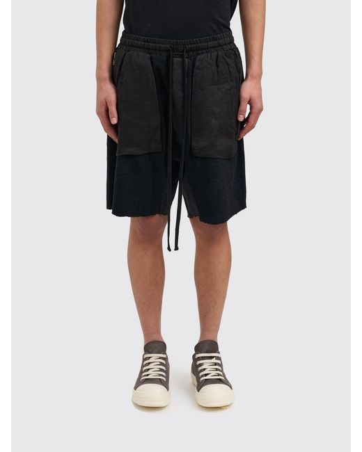Thom Krom Black Cotton And Linen Shorts for men
