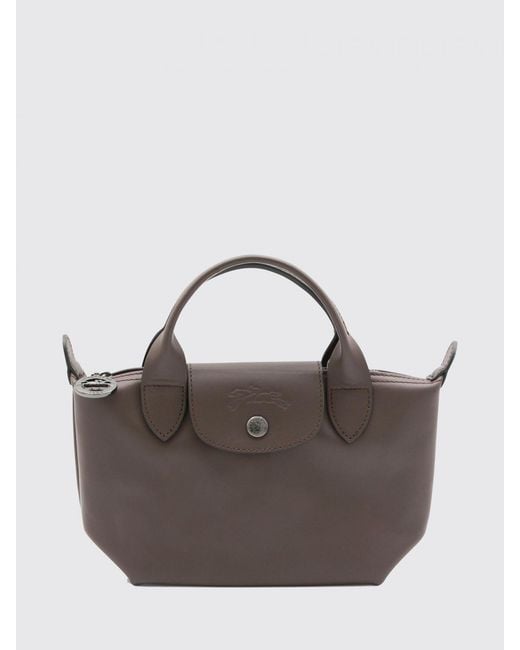 Longchamp Brown Le Pliage Xtra Leather Handbag With Removable Strap