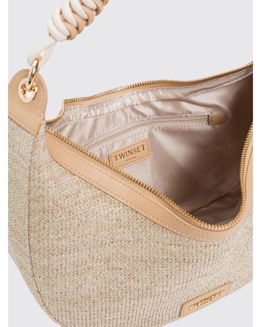 Twinset Natural Raffia Hobo Bag