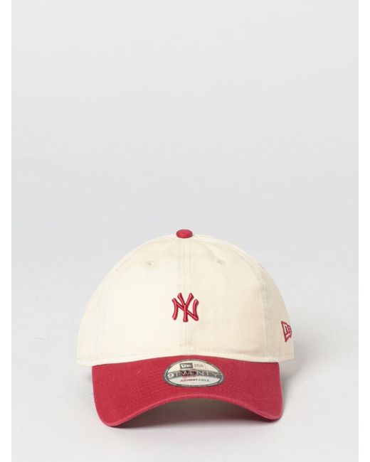 KTZ Pink 9Twenty New York Yankees Mlb Mini Logo Embroidered Cotton Cap for men