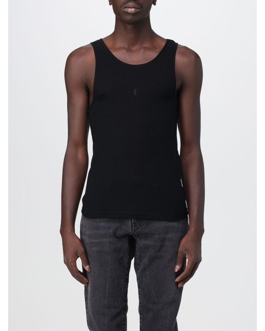 T-shirt Saint Laurent pour homme en coloris Black