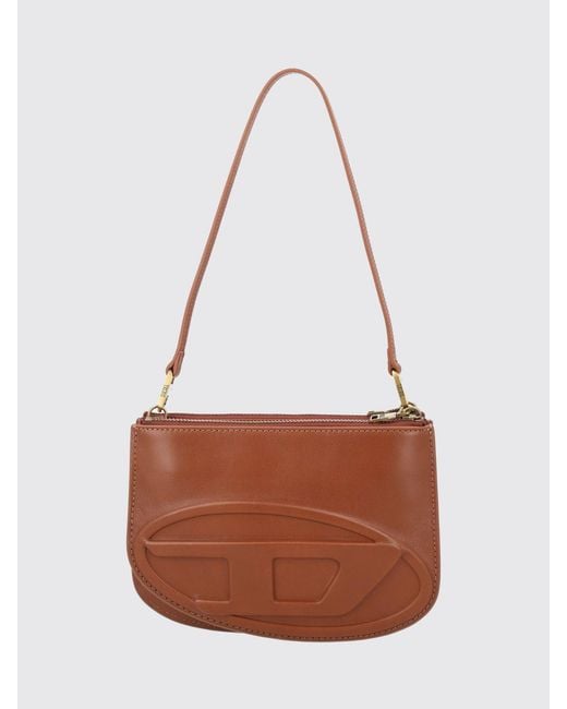 DIESEL White 1Dr Mini Smooth Shoulder Bag With Oval D Logo Plaque