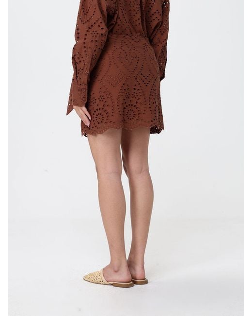 Mc2 Saint Barth Brown Sangallo Pareo Skirt