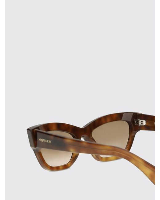 McQueen White Acetate Sunglasses