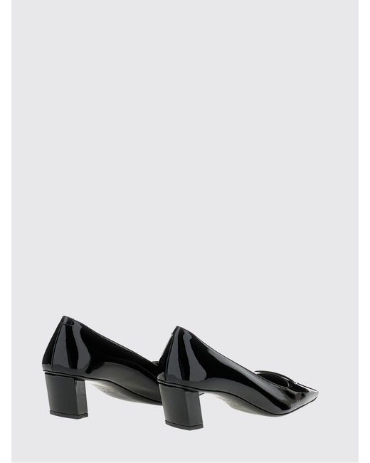 Roger Vivier Black Belle Vivier Patent Leather Pumps With Low Heel