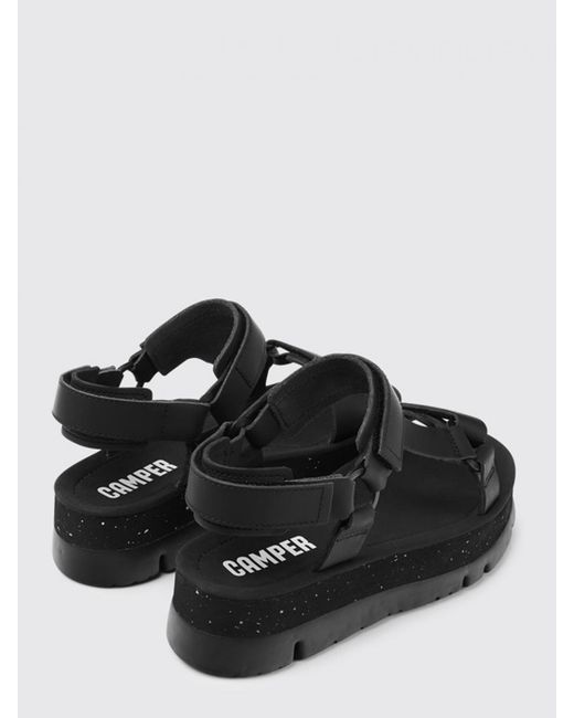 Camper Black Oruga Up Sandals