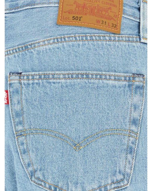 Levi's Blue 5-Pocket Straight-Fit Cotton Denim Jeans for men