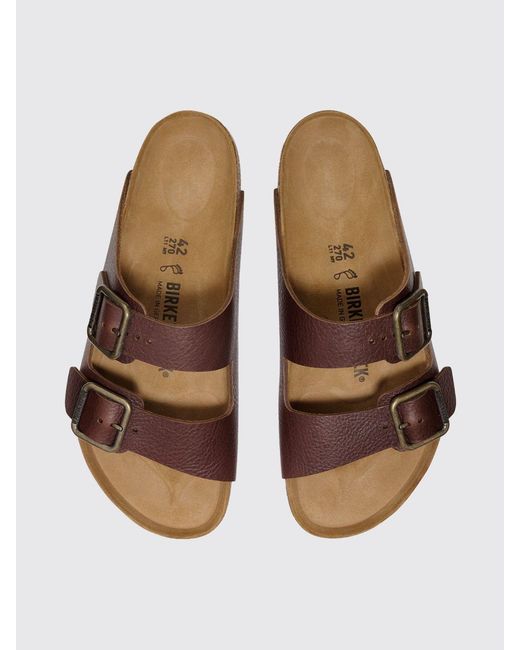 Birkenstock Brown Arizona Hammered Leather Sandals for men