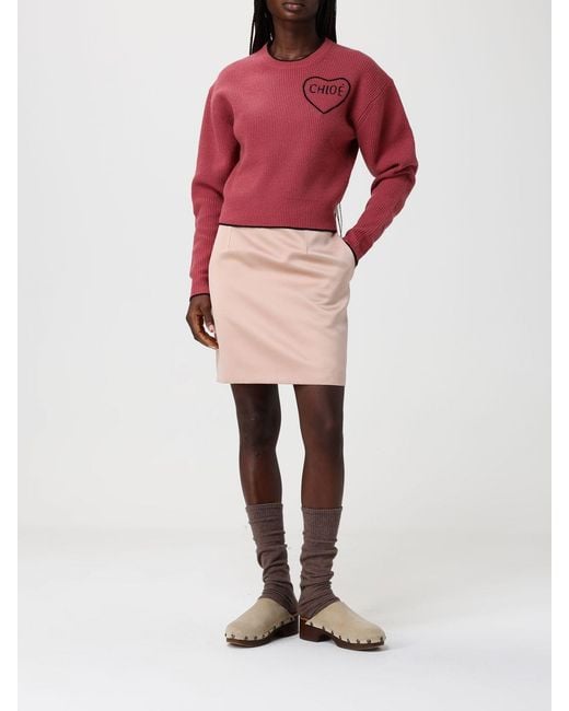 Chloé Pink ChloÉ Crêpe Mini Skirt