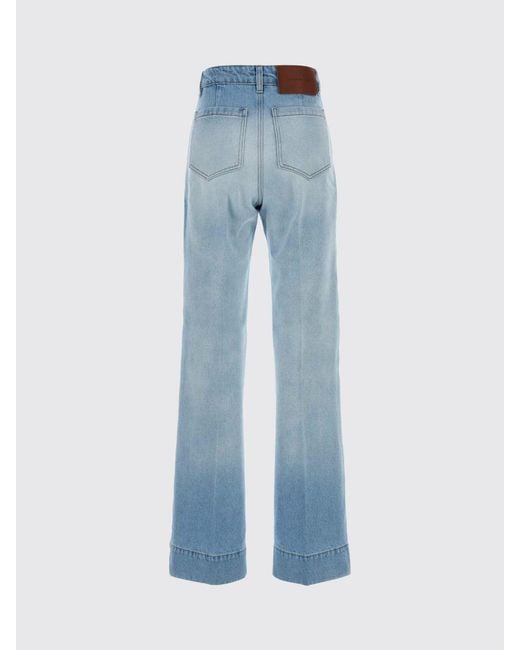 Victoria Beckham Blue Denim Straight Jeans