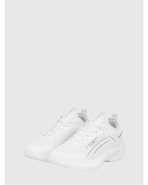 Philipp Plein White Ps/Sprint-78 Two-Tone Mesh Trainers With Printed Logo for men