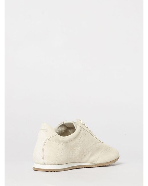 Totême White Flex Quilted Suede Sneakers